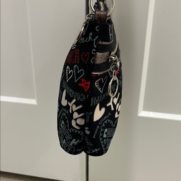 Coach (EUC) Poppy Graffiti Glam Hearts Crossbody Bag - Picture 5 of 13